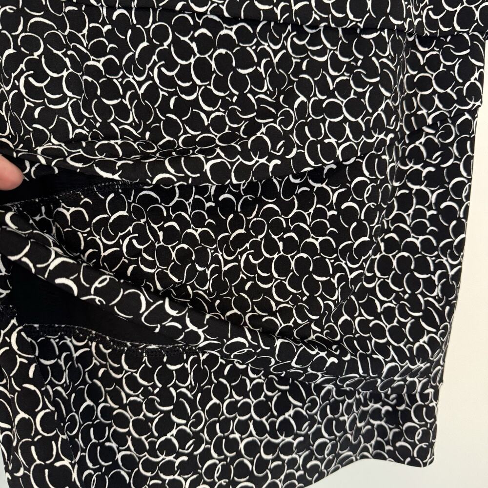 WHBM Instantly Slimming Strapless Sheath Dress Size 8 Tiered Stretch Black White - Picture 4 of 15